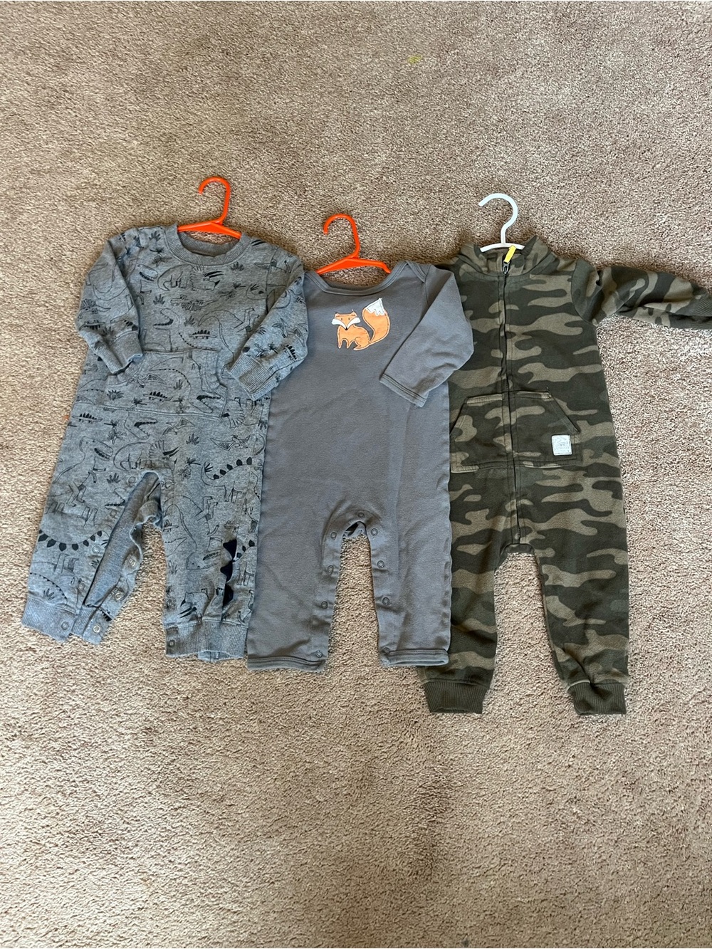 Lot of 18 months long sleeve bodysuits footies and pjs